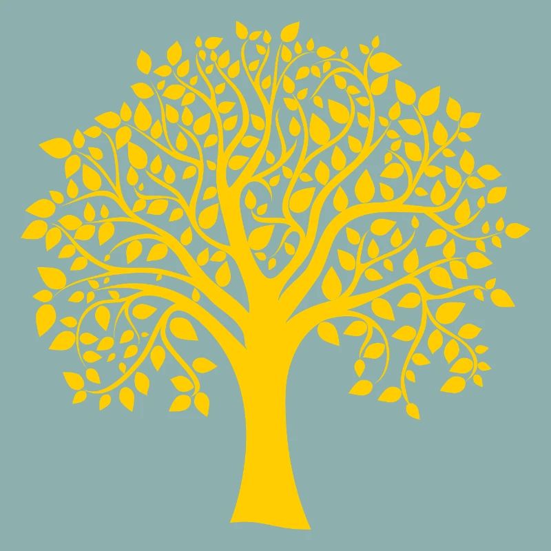 Silhouette de base jaune à imprimé Jumbo Tree