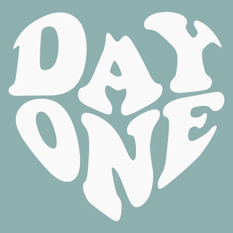 Day One Retro Heart – Anpassbare Farbe