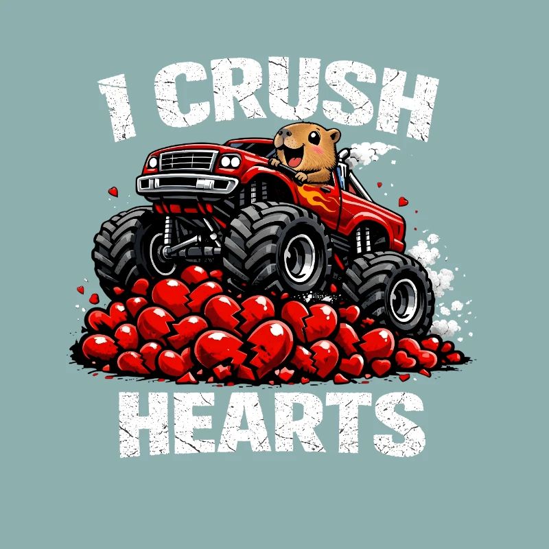 Valentinstag Ich zerquetsche Herzen Kapybara Tier