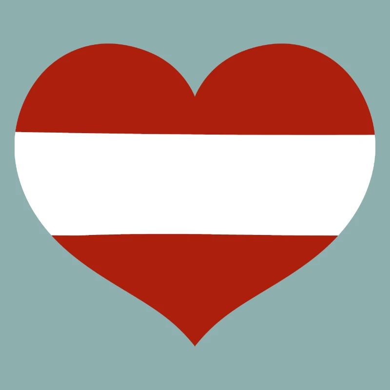 Austrian Flag Heart