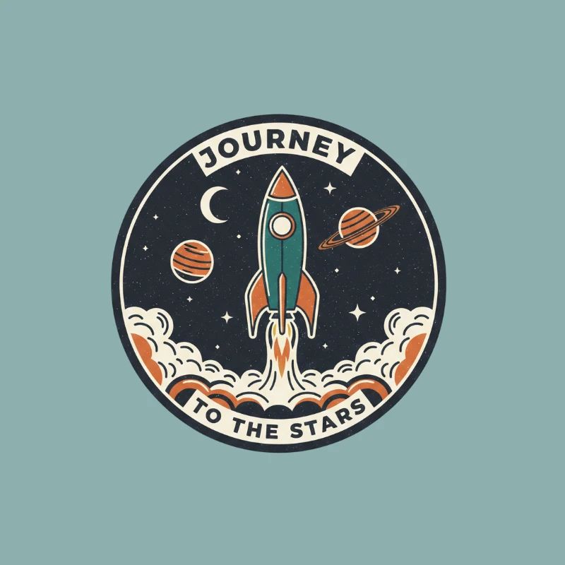 Rocket Journey to the Starry Sky Patch