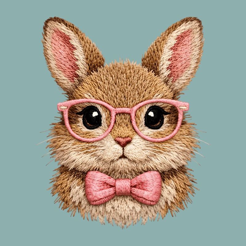 Cute Bunny with Glasses & Bow Tie | Easter Bunny