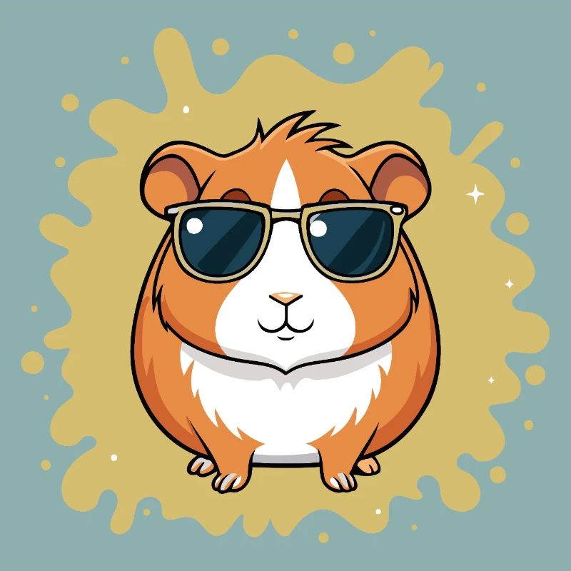 Hamster Cool avec Lunettes de Soleil