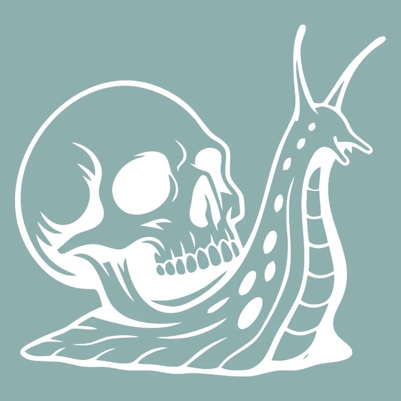 Gothic Totenschädel mit Schlangen-Design