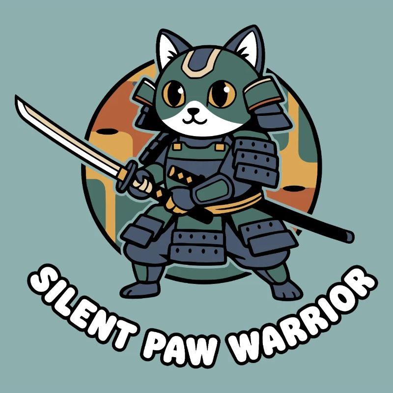 Silent Paws Samurai Warrior Cat
