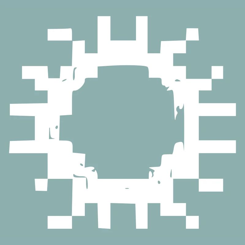 Cell Virus Pixel Outline
