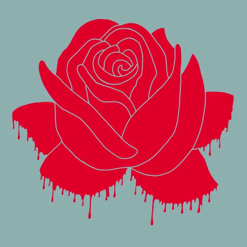Graffiti einer roten Rose