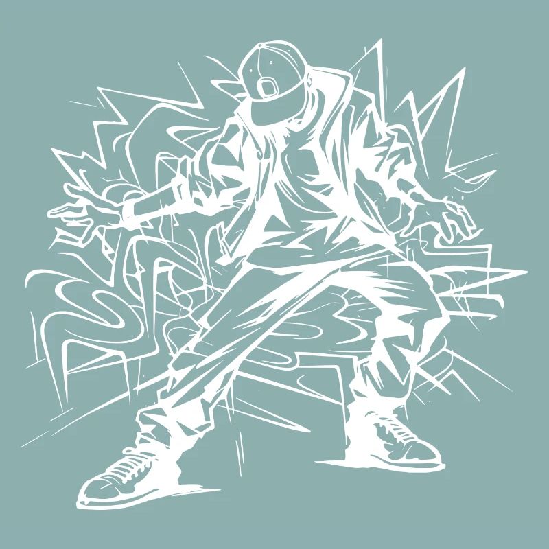 Dessin de breakdancer