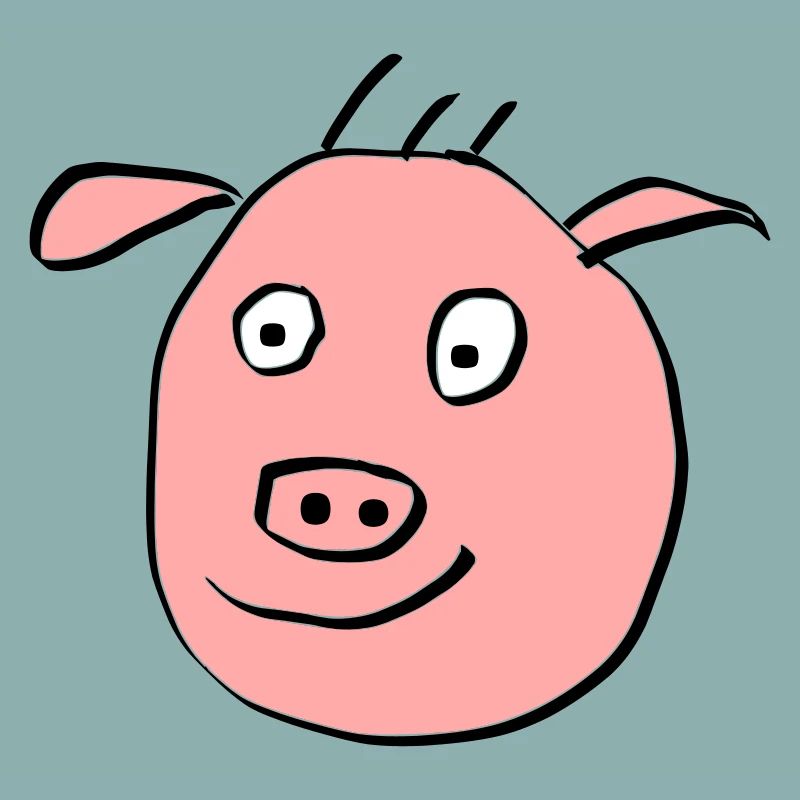Cute pig face