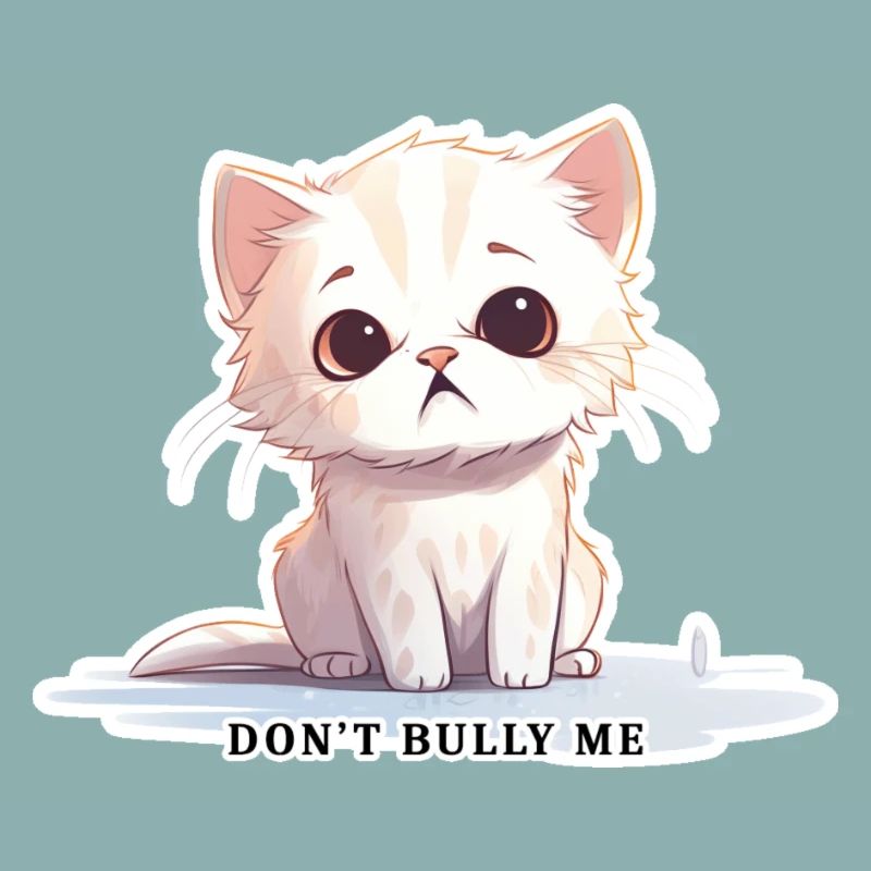 Don’t Bully Me - Chat mignon avec message