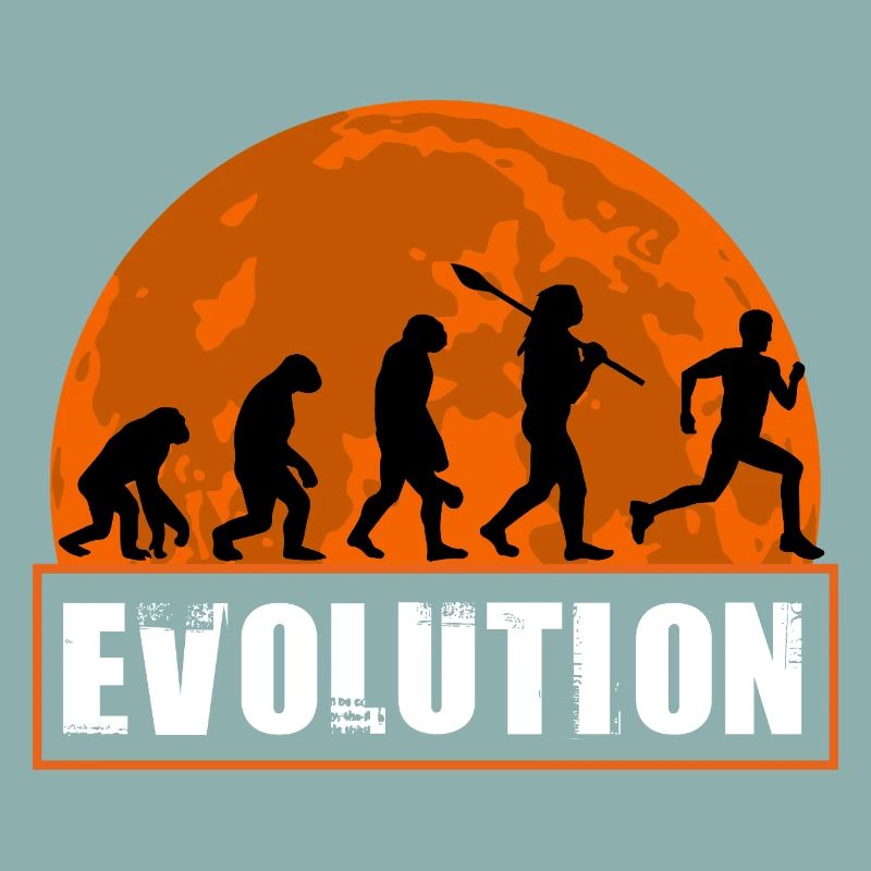 Running Man Evolution Lustiger Läufer T-Shirt Marathon