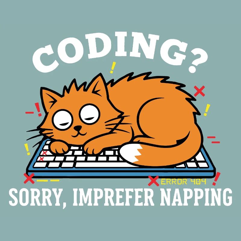 Coding? Sorry, ich schlafe lieber Lustige Katze