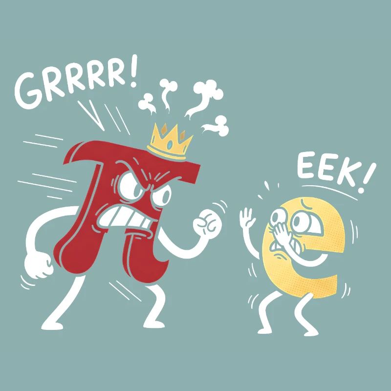 Mathematik Konstanten Pi bedroht e Comic