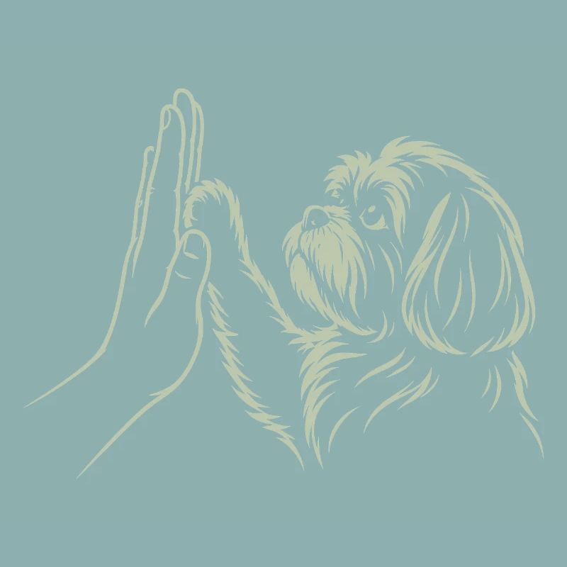 Dog Handshake High Five Paw Human Connection