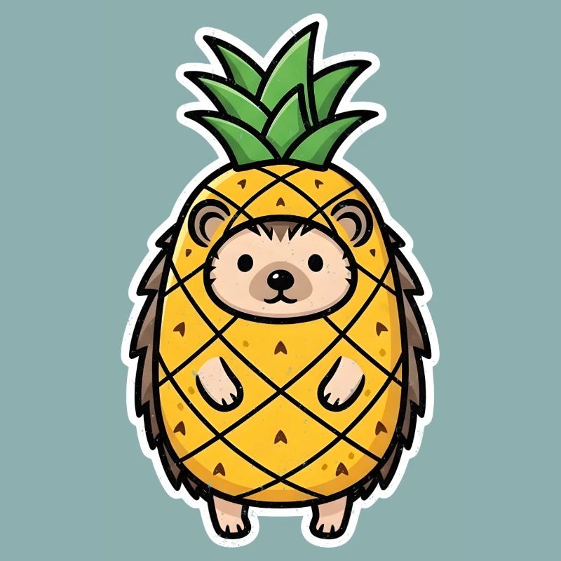 Pineapple Hedgehog Mascot Hedgehog in Pineapple Costume