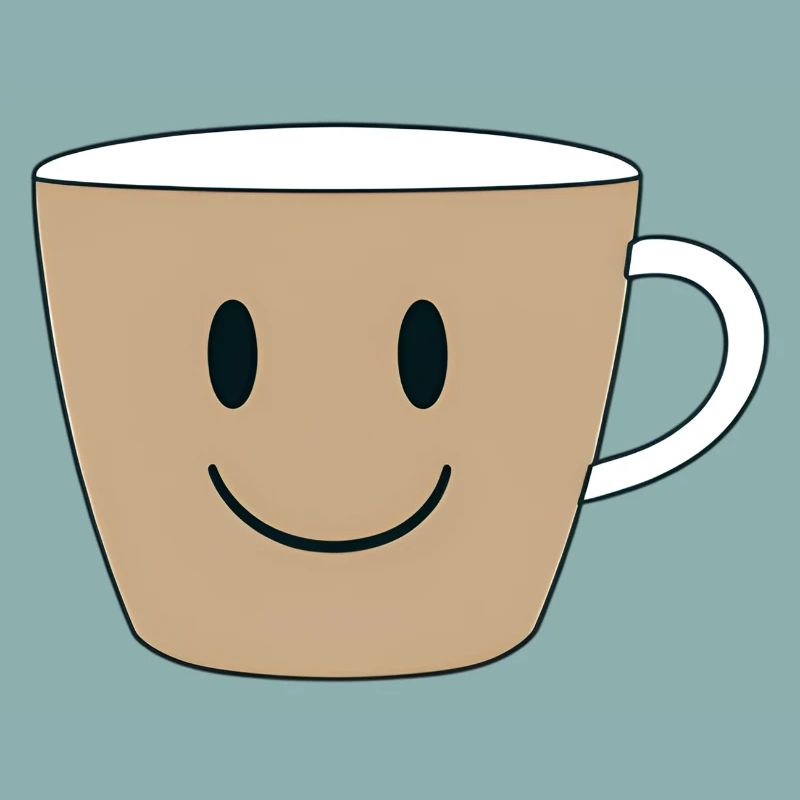 Lächelnder Kaffeebecher Design