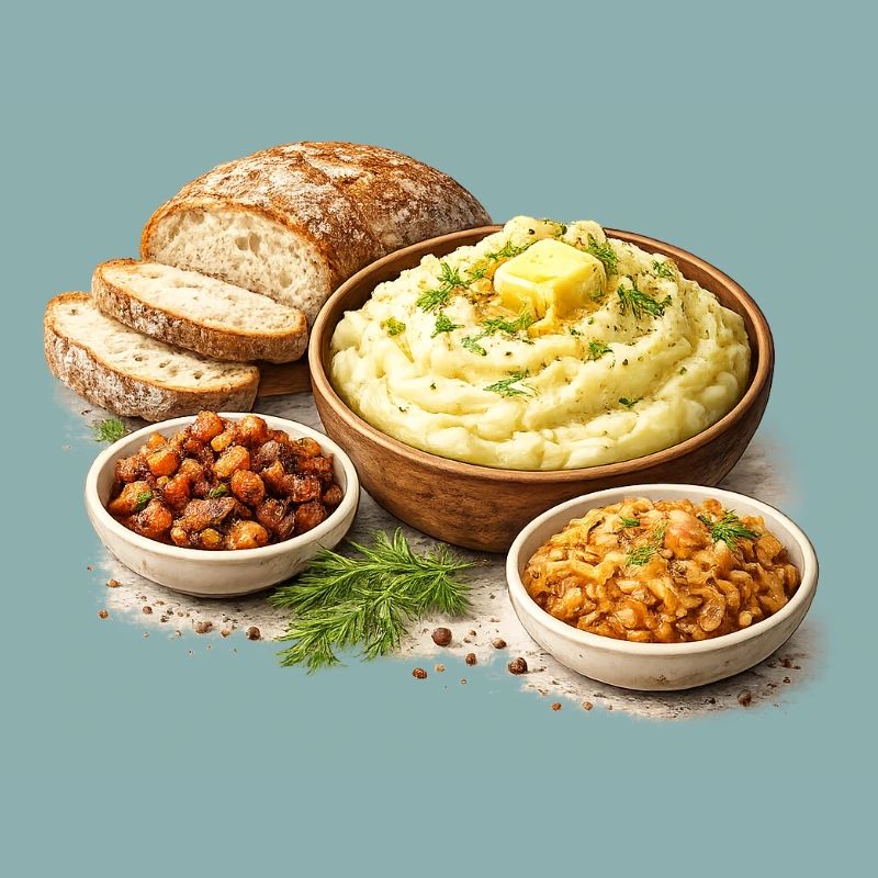 Mashed potatoes with shkvarki