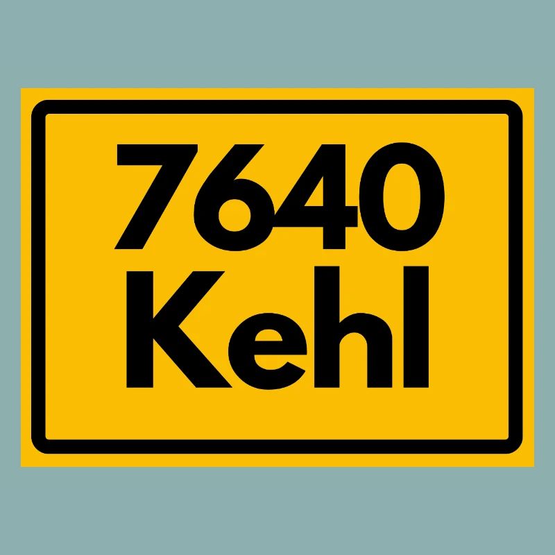 ALTE POSTLEITZAHL RETRO 7640 KEHL HEIMATSTOLZ
