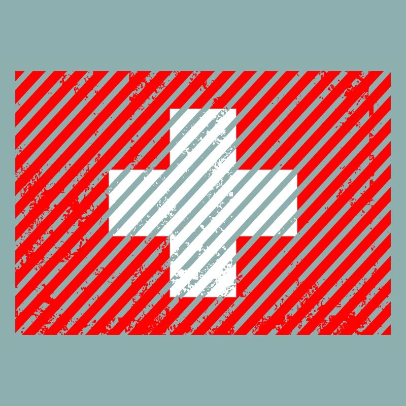  Schweizer Flagge Retro