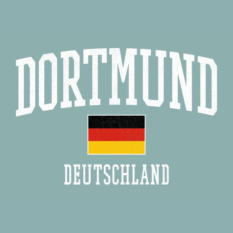 Dortmund Germany Flag Typography
