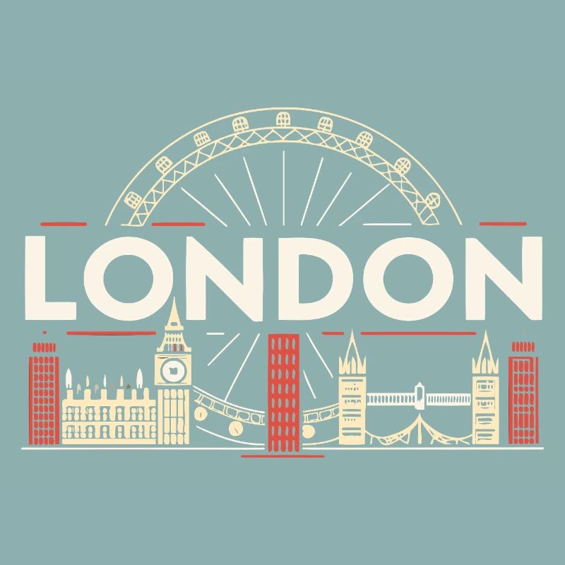 Londres Skyline et Grande Roue