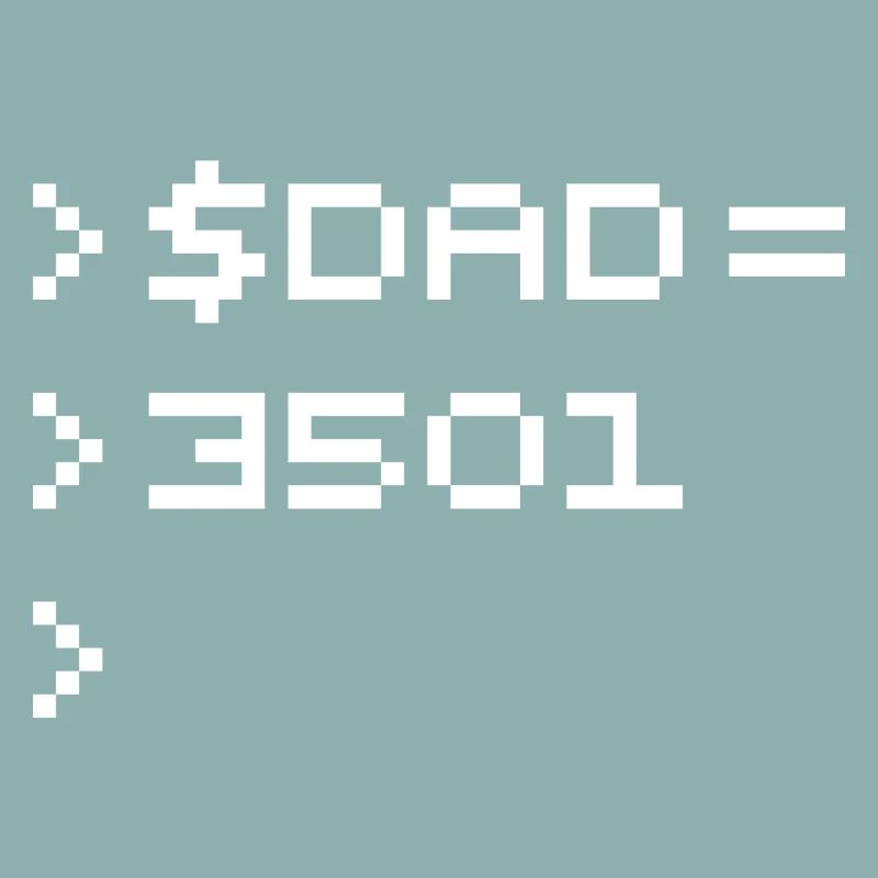 DAD 8-Bit Code Nerd Pixel Terminal Retro