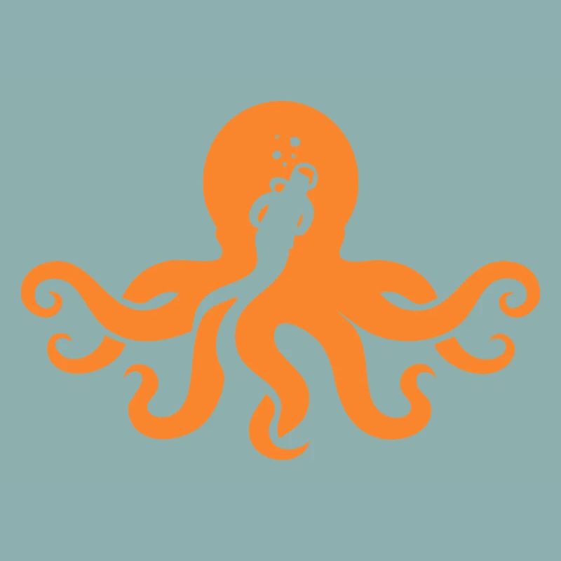 Orange Octopus Diver