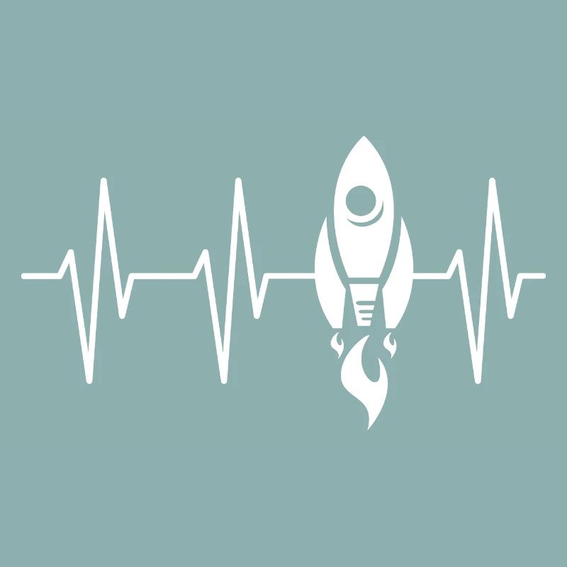 fusée, battement de cœur, espace, ecg, voyage dans l’espace, astronaute