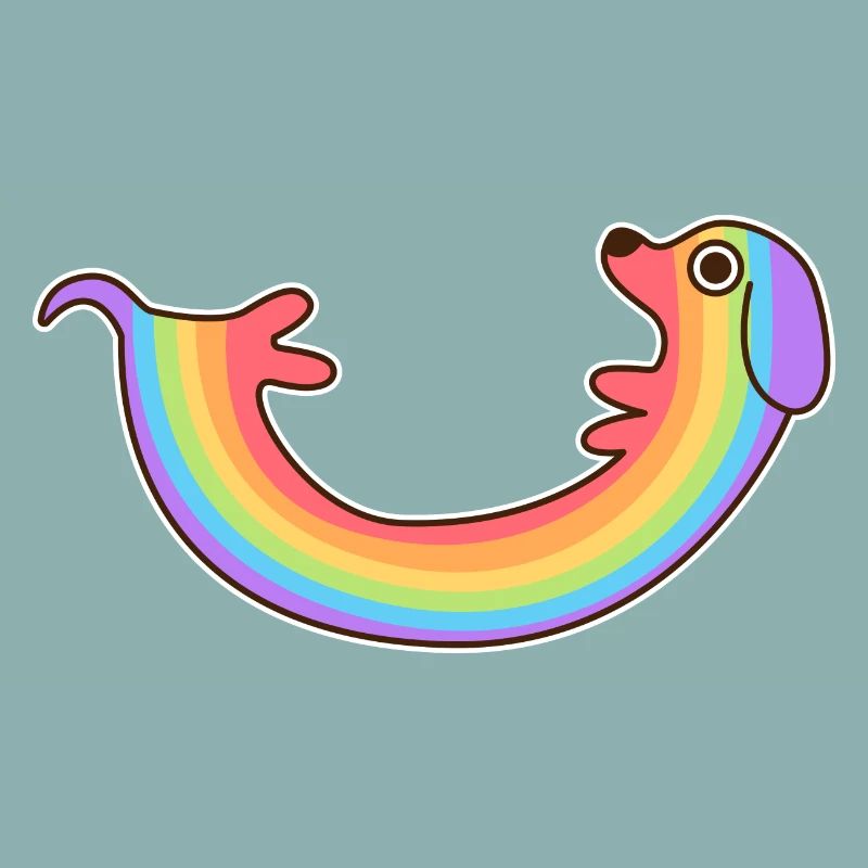 Regenbogenhund. Farbiger Hund. Regenbogenhund *