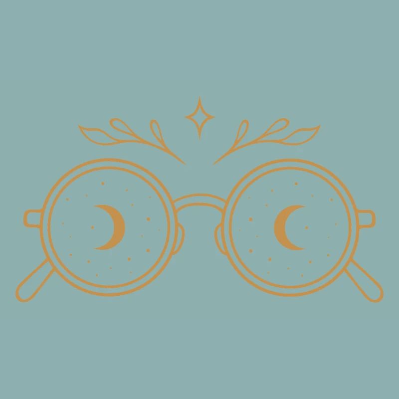 Witchy Glasses with Moons - Midsummer Magic