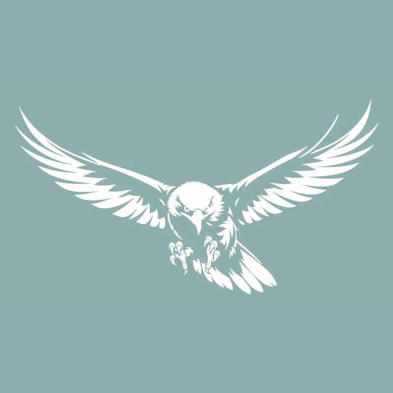 Aigle attaquant en vol