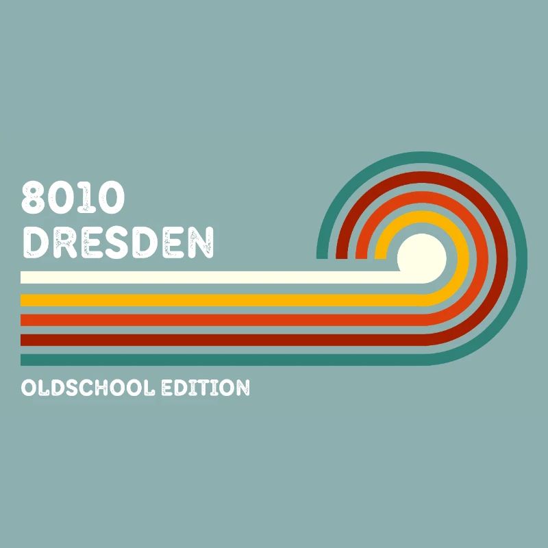 Dresde Chemise Rétro 8010 Code Postal Vintage