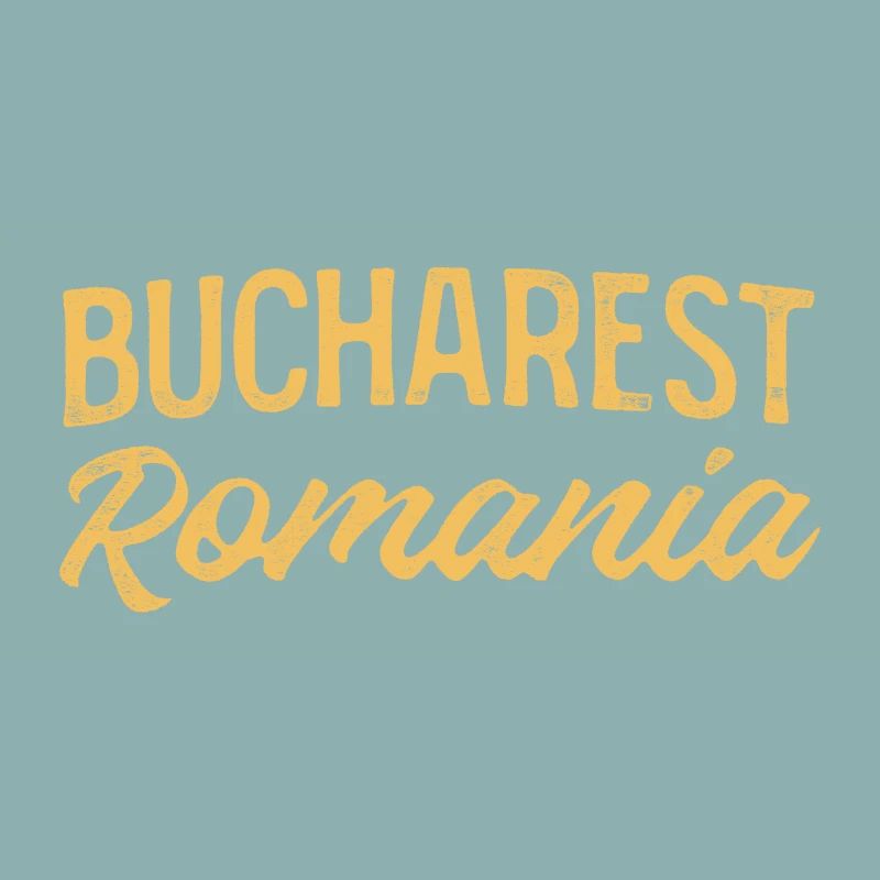 Lettrage rétro de Bucarest