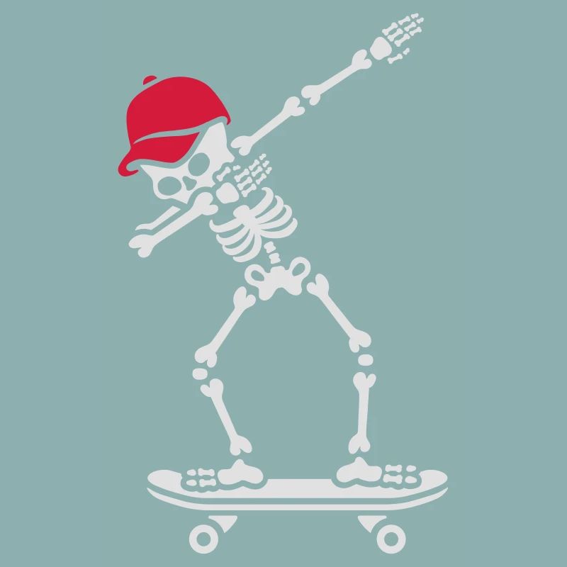 Dab dabbing skeleton skateboard skater