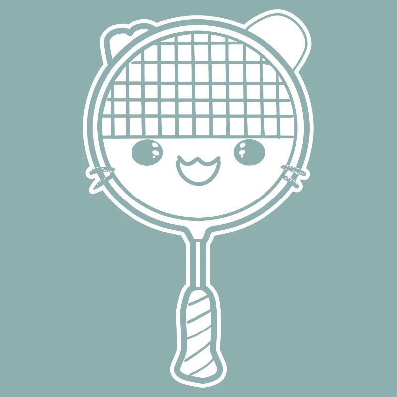 Badmintonschläger Comic Stil