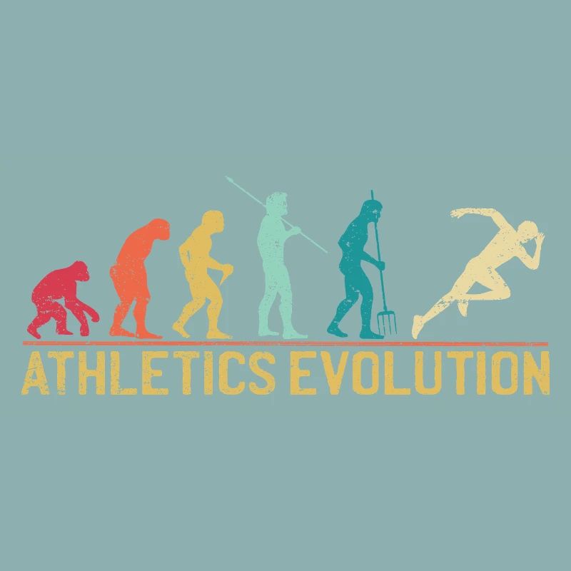 Evolution des athlètes humains Impression d’art