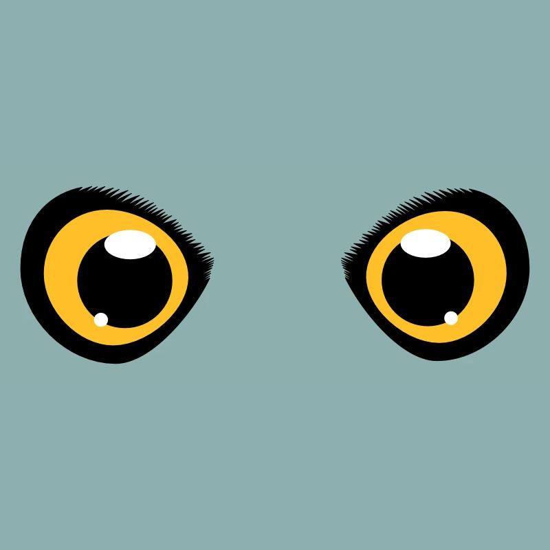 zwei leuchtende Augen einer Eule