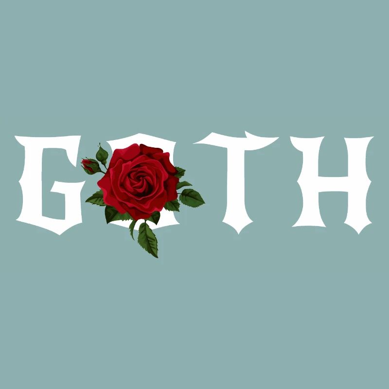 Gothic, Gothic-Thema mit roter Rose