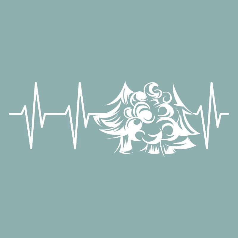 forest, heartbeat, trees, tree, forests, pulse, nature, icon