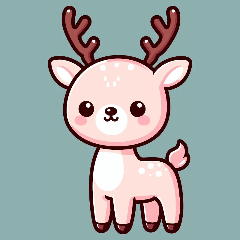 Conception de dessin animé de renne mignon