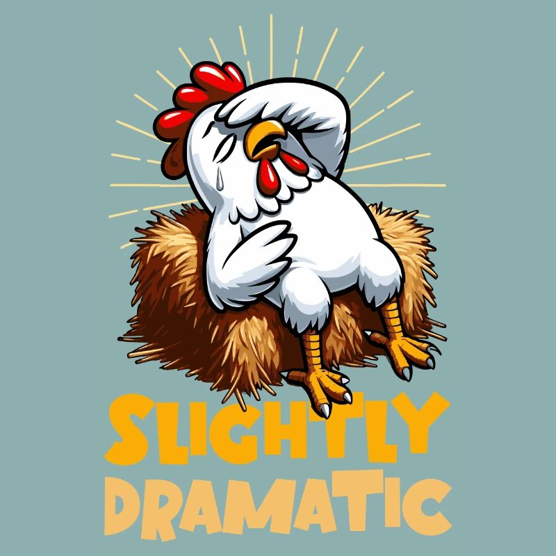 Slightly Dramatic – Huhn auf Heuballen