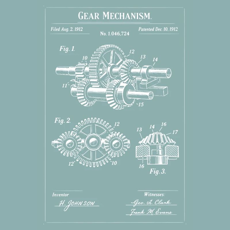 Art de plans de mécanisme d’engrenage