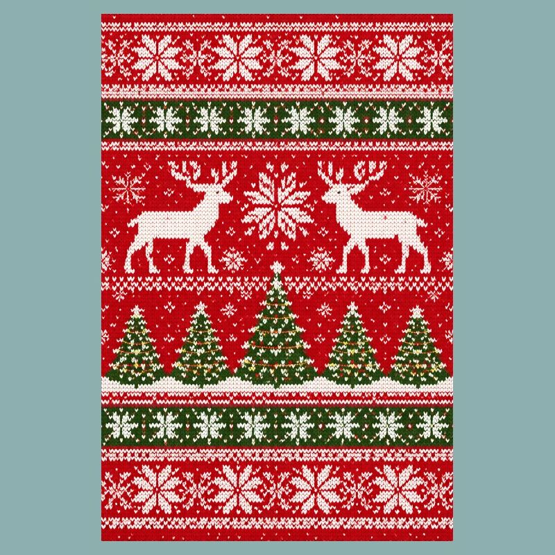 Winter Reindeer Knitting Pattern