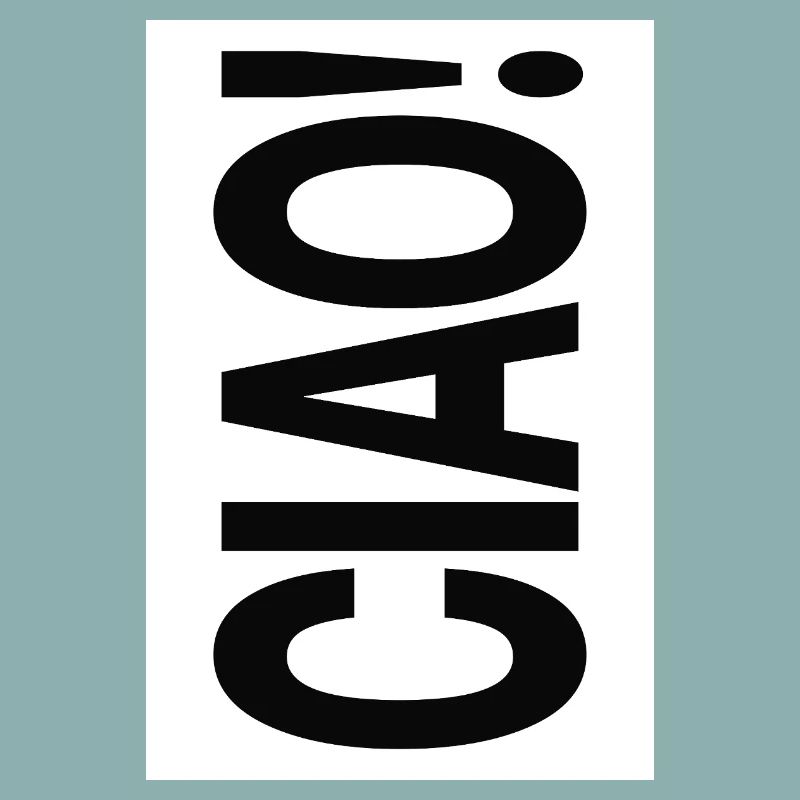 Ciao Typographie Design Minimaliste Vertical