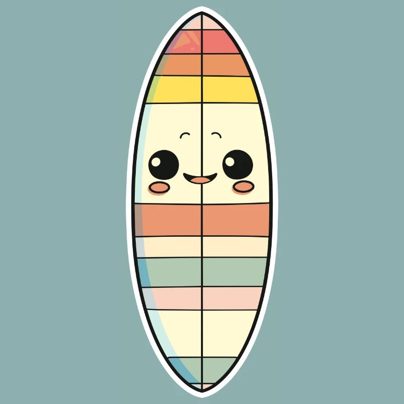 Planche de surf style bande dessinée