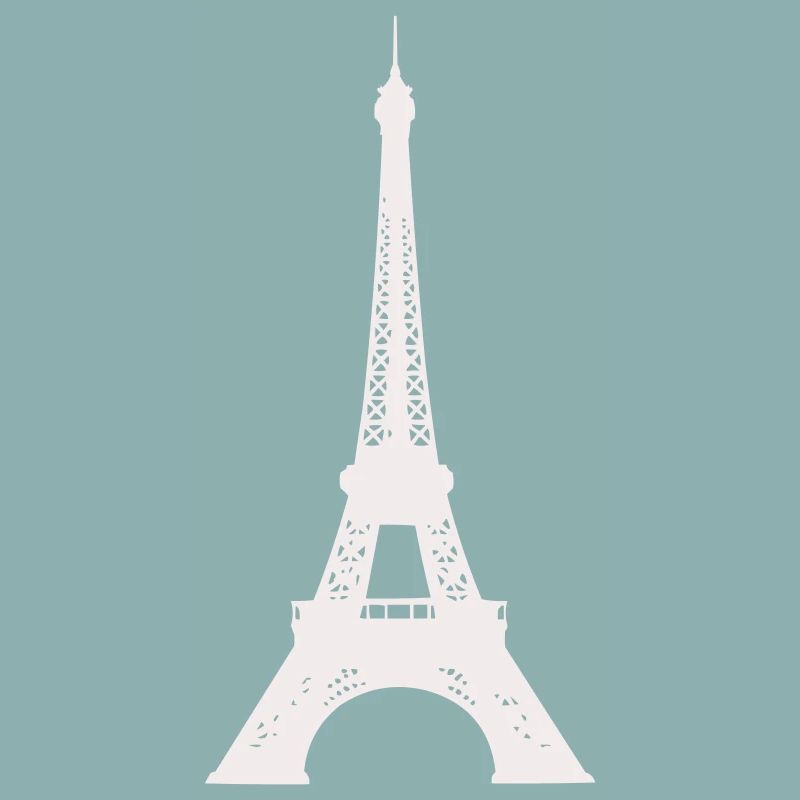 Silhouette de la Tour Eiffel Imprimé