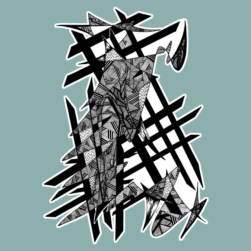 Black and White Abstract Design No. 5