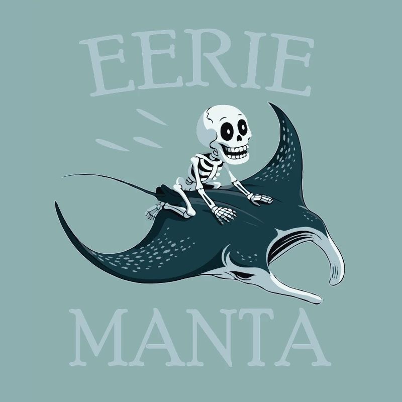 Skeleton on manta ray