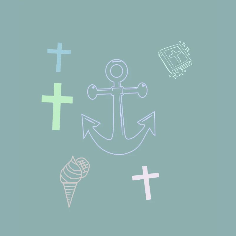  Anker Kreuz Eis maritim