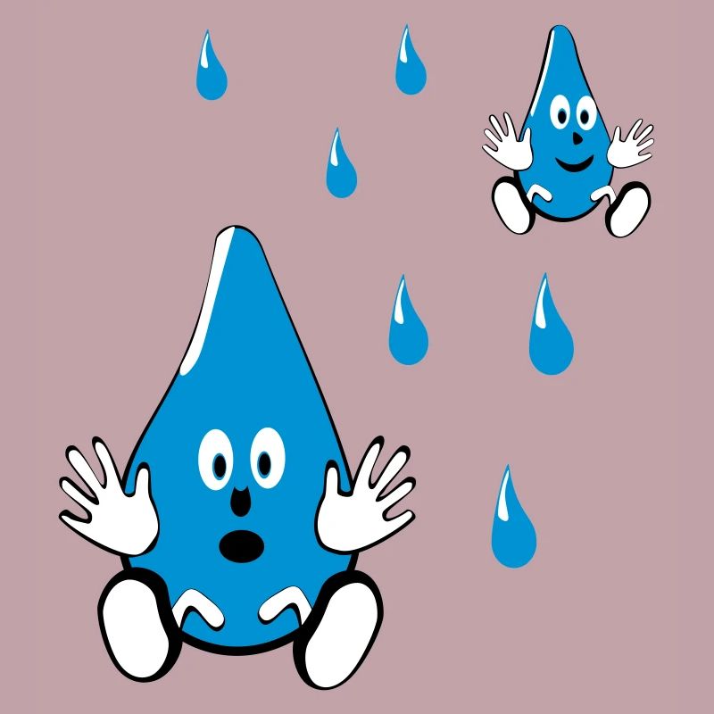 Kleine Wassertropfen Freunde